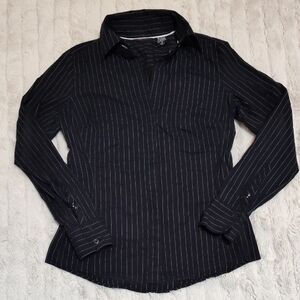 New York & Company Women's Dark Pinstripe Shirt